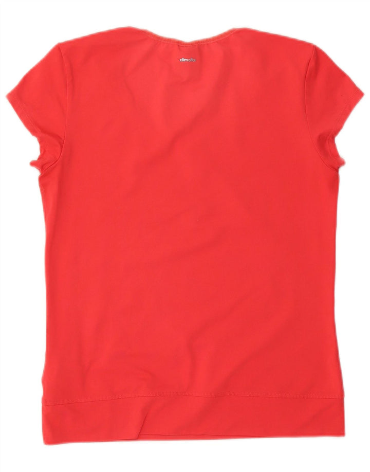 T-shirt ADIDAS da donna Climalite UK 12/14 poliestere rosso medio