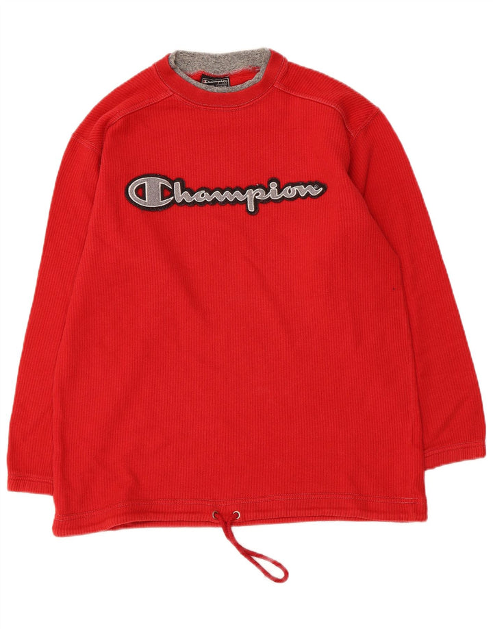 Maglietta grafica Champion da bambino a maniche lunghe 11-12 anni in cotone rosso