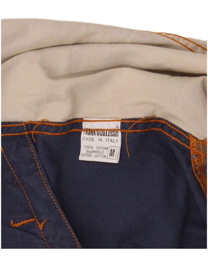 Giacca di jeans oversize da uomo Frank Scozzese UK 38 medio blu navy