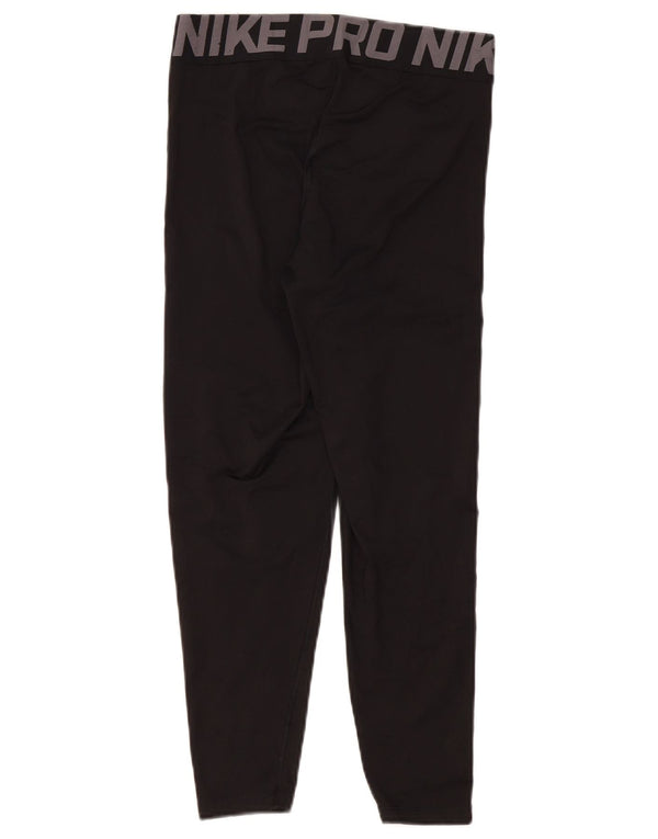 Leggings grafici NIKE da donna Dri Fit UK 10 piccoli poliestere nero