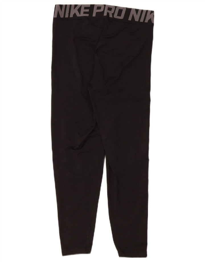 Leggings grafici NIKE da donna Dri Fit UK 10 piccoli poliestere nero