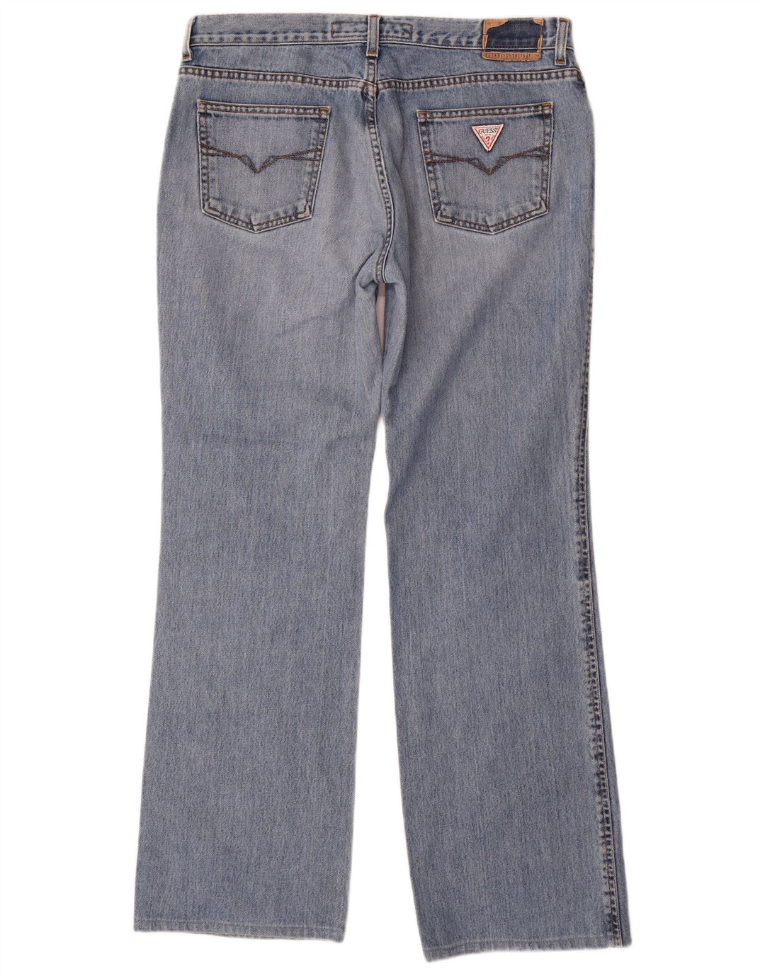 Jeans dritti invecchiati Guess da uomo W34 L31 Blu