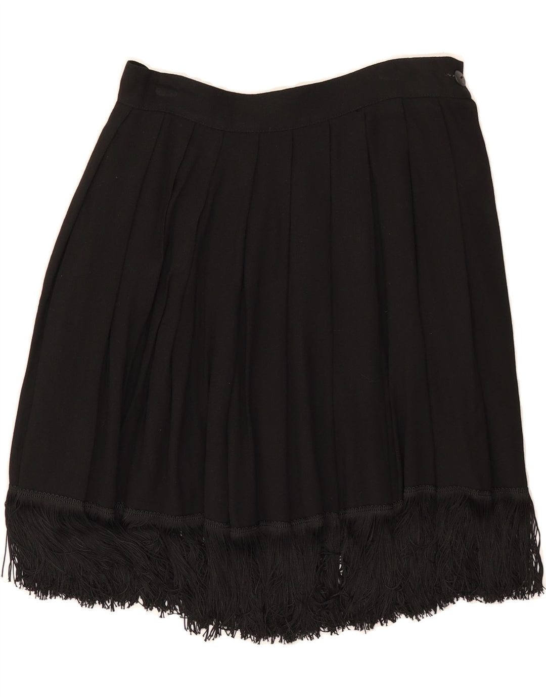 VINTAGE Womens Pleated A-Line Skirt IT 44 Medium W28  Black Vintage Vintage and Second-Hand Vintage from Messina Hembry 