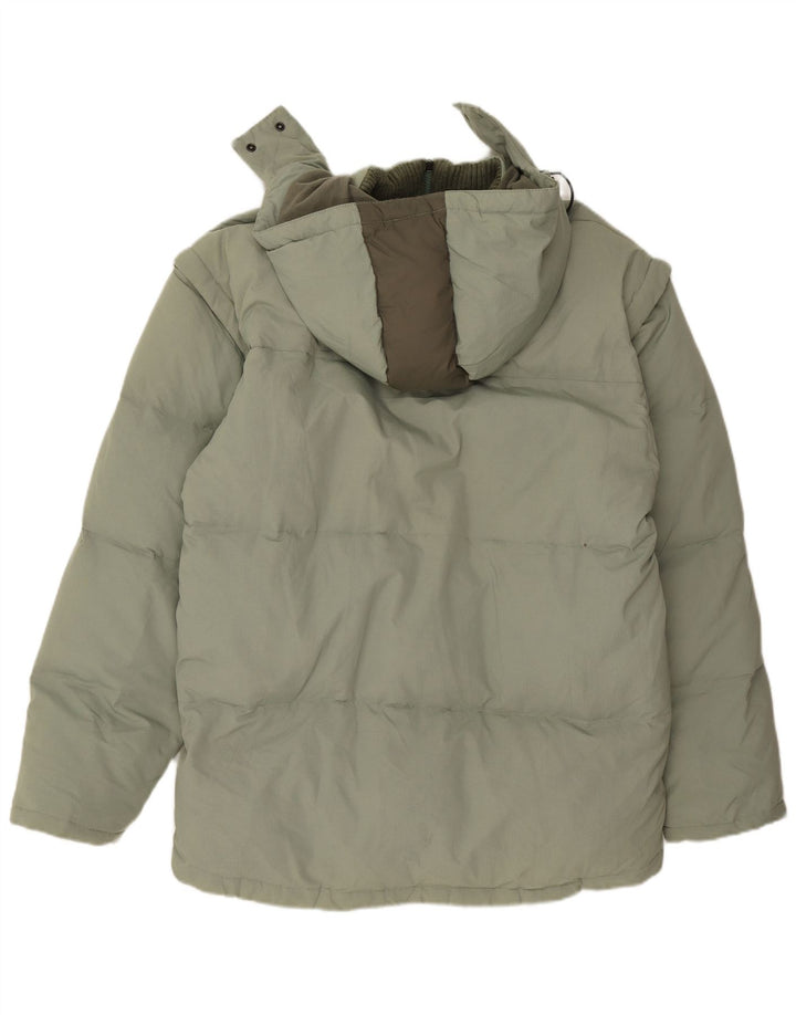 Giacca imbottita con cappuccio Fila da uomo UK 42 XL verde poliammide