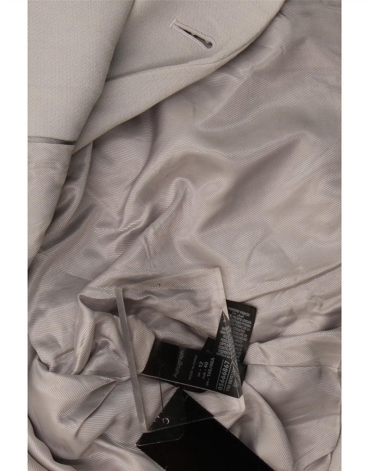 Giacca blazer doppiopetto corta Marks & Spencer da donna UK 12 Grigio medio