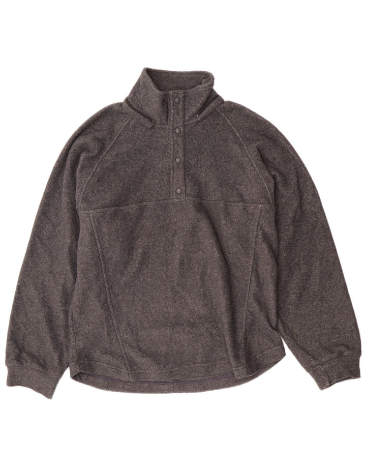 LOTTO Mens Button Neck Fleece Jumper UK 36/38 Small Grey Polyester