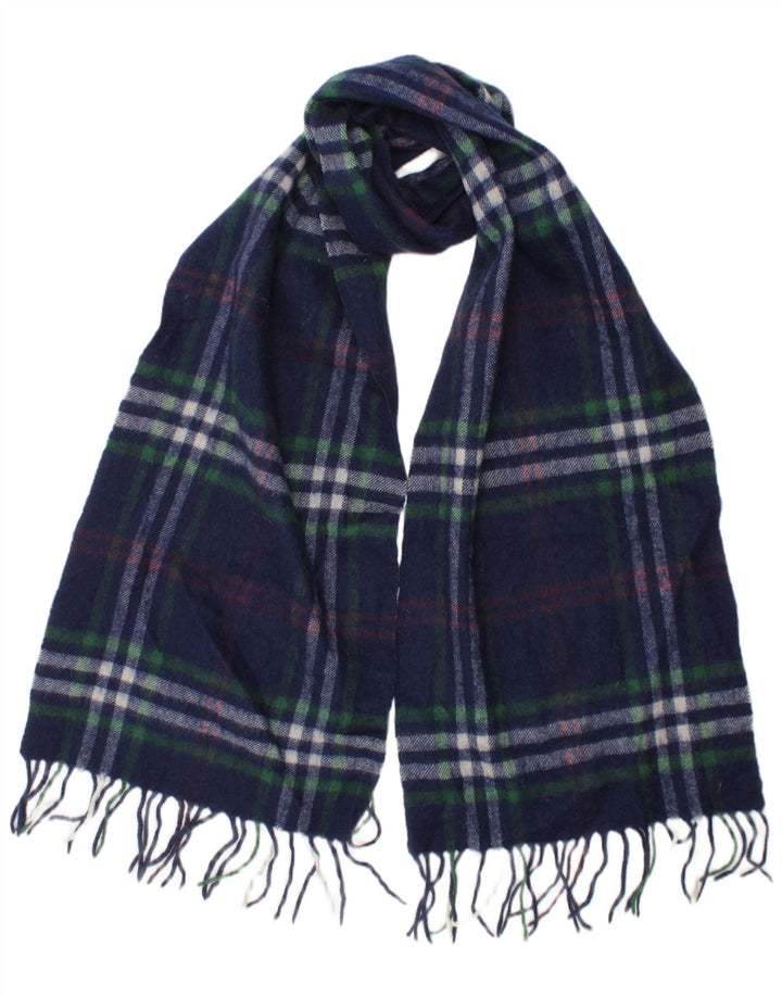 Sciarpa rettangolare da uomo GUTTERIDGE Taglia unica in lana scozzese blu navy classica