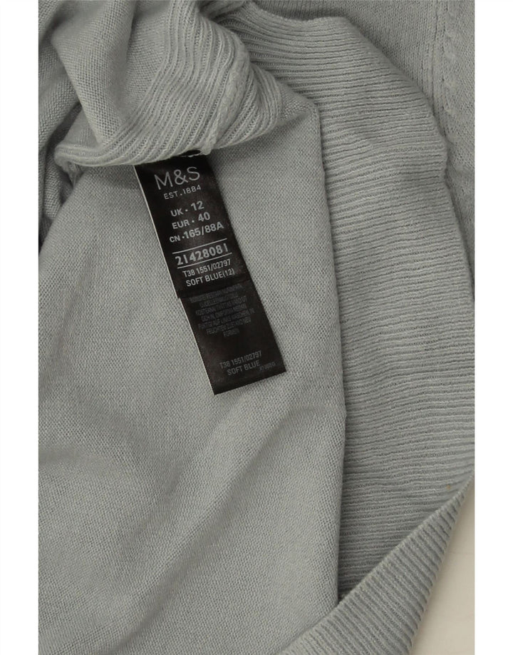 Maglione maglione girocollo da donna Marks & Spencer UK 12 Acrilico blu medio