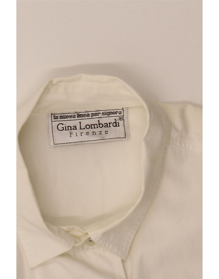 VINTAGE Womens Formal Shirt UK 18 XL White Vintage Vintage and Second-Hand Vintage from Messina Hembry 