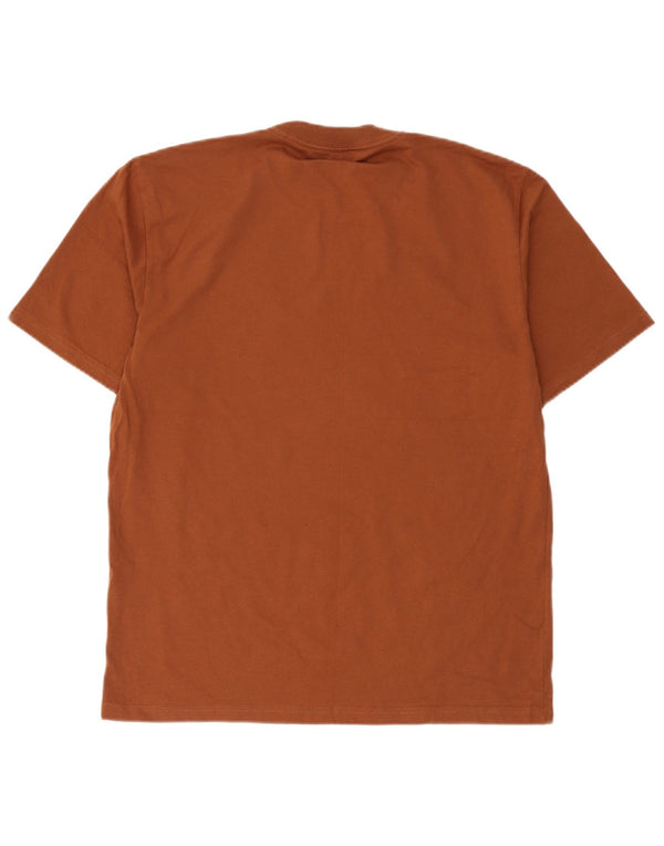 T-shirt grafica da uomo Carhartt Top grande in cotone marrone