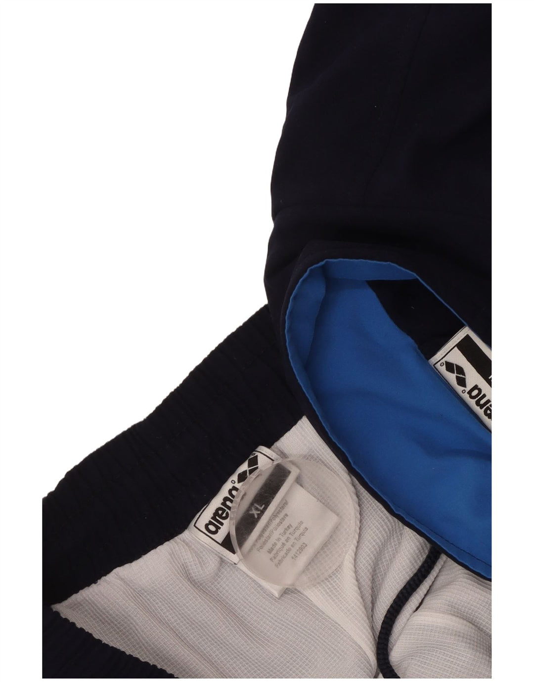 Tuta intera da uomo con grafica Arena XL in poliestere color block blu navy