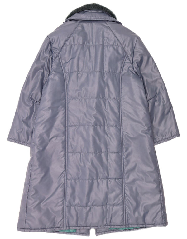 Cappotto imbottito vintage da donna IT 53 2XL Blu