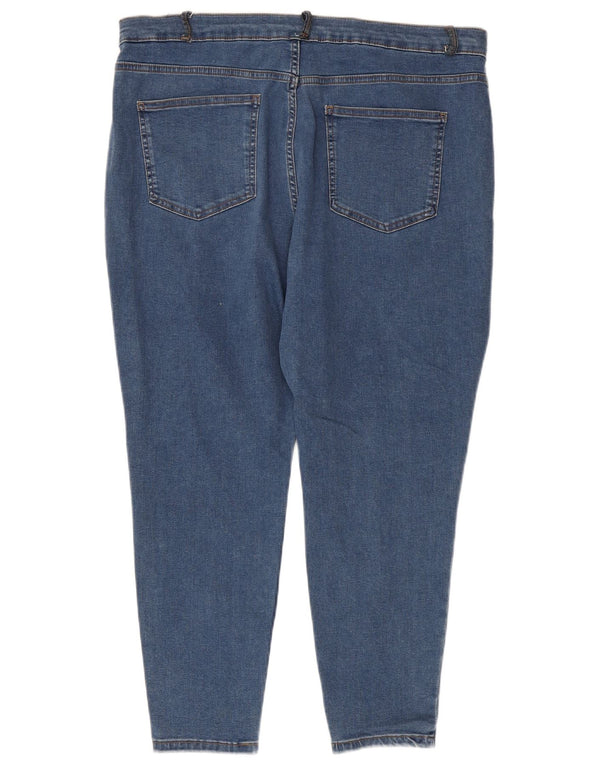 Jeans corti super skinny da donna Marks & Spencer UK 20 2XL W40 L25 Blu