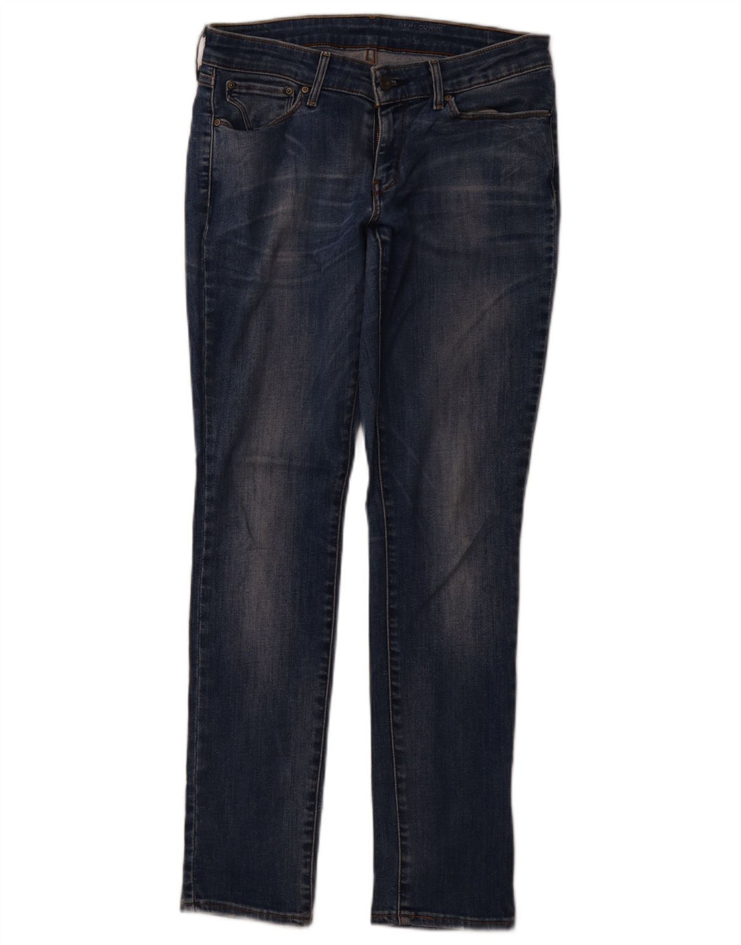 LEVI'S Womens Skinny Jeans W29 L32 Navy Blue Cotton
