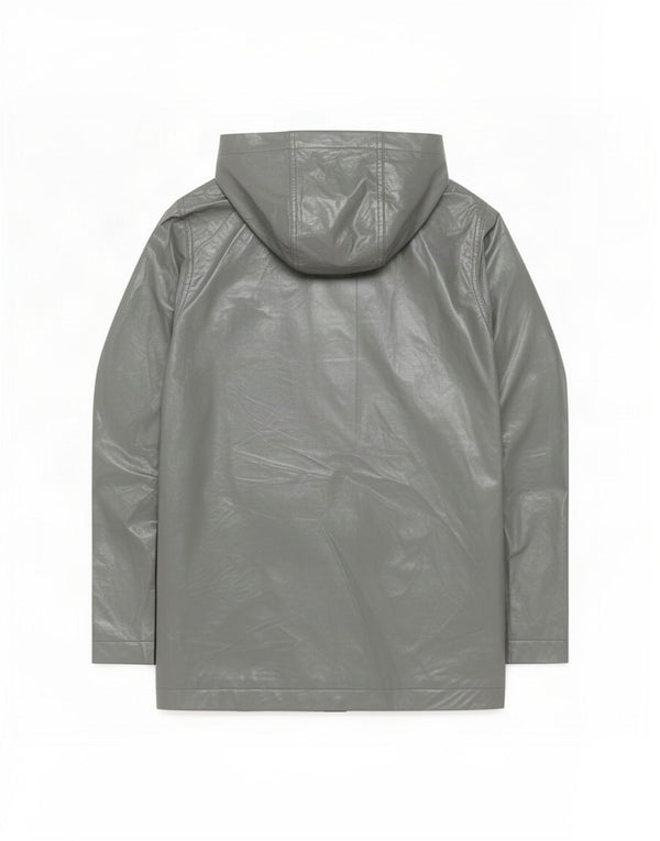 Topshop Giacca antipioggia da donna con cappuccio UK 8 Small Grigio Poliestere