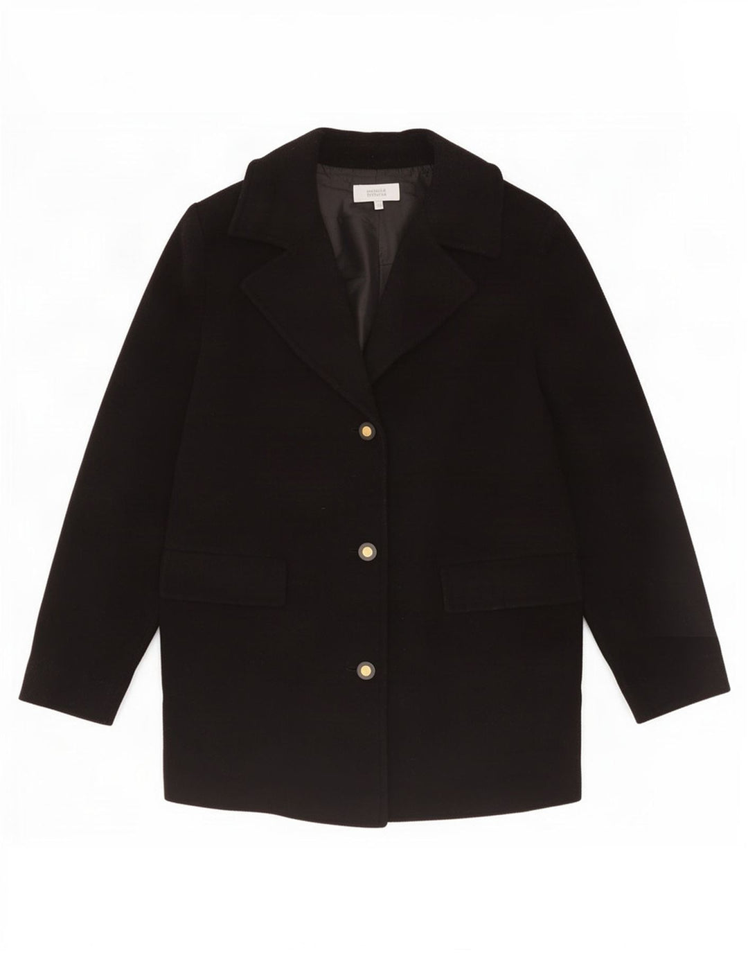 Giacca blazer a 3 bottoni da donna Marks & Spencer UK 18 XL lana nera