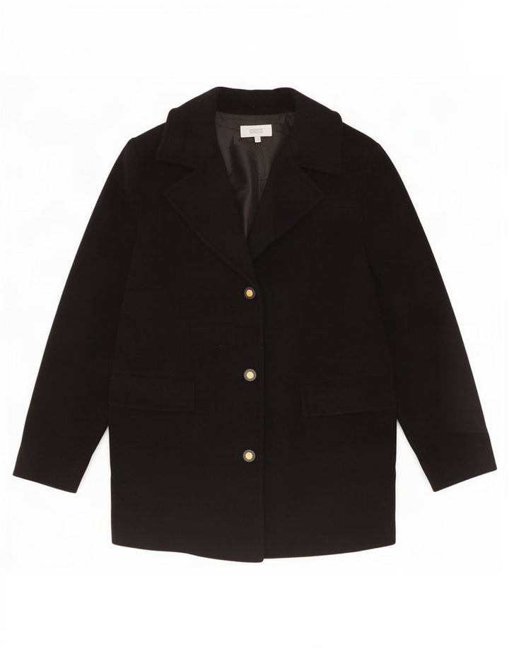 Giacca blazer a 3 bottoni da donna Marks & Spencer UK 18 XL lana nera