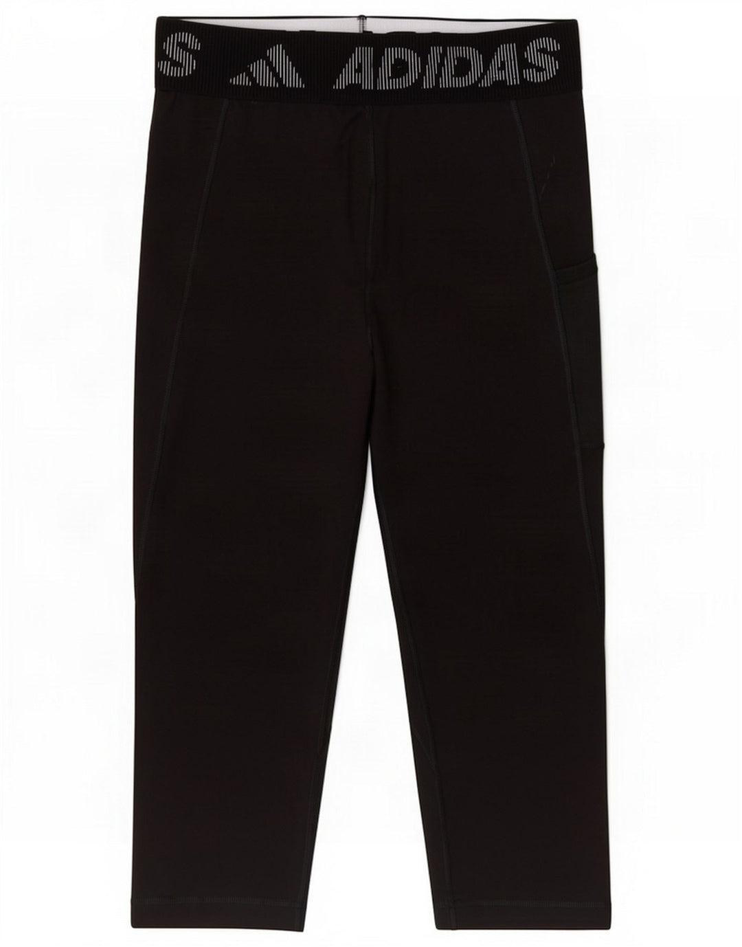 Adidas Leggings Capri grafici da donna UK 12/14 Medium Black Poliestere