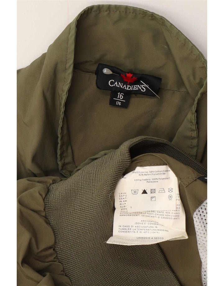 Giubbotto Bomber Canadiens Ragazzo 15-16 Anni Cotone Verde