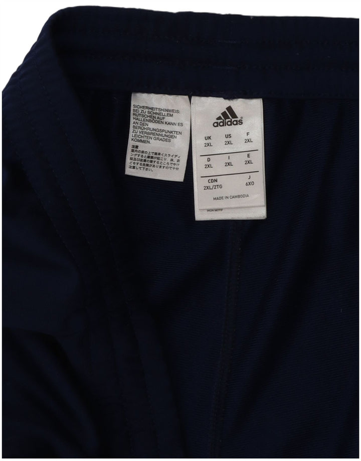 ADIDAS Mens Tracksuit Trousers Joggers 2XL  Navy Blue Polyester