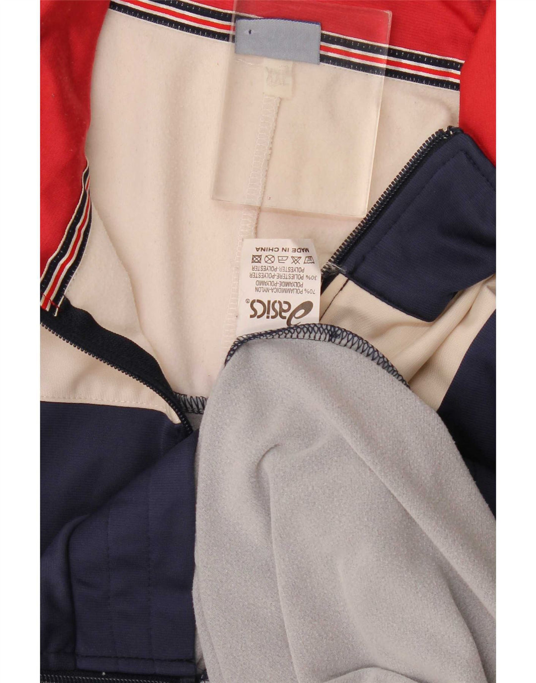 Giacca sportiva da uomo con grafica Asics 2XL Blu navy a blocchi di colore in poliammide