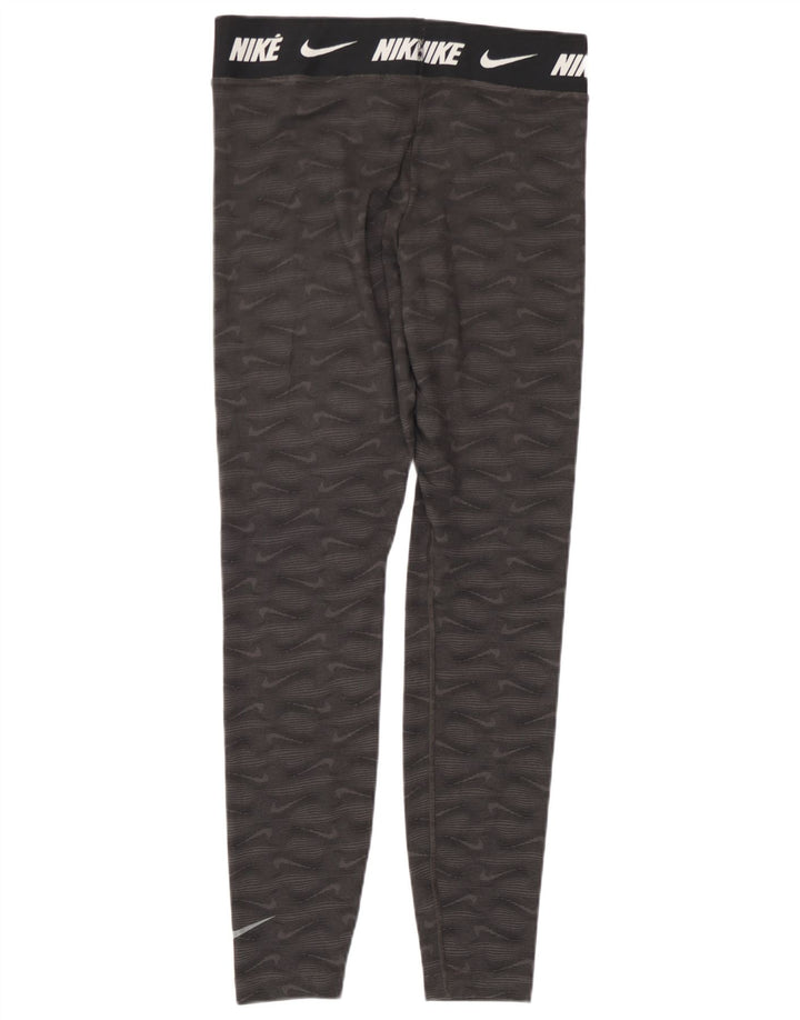 Leggings grafici Nike da donna attillati UK 12 color grigio medio