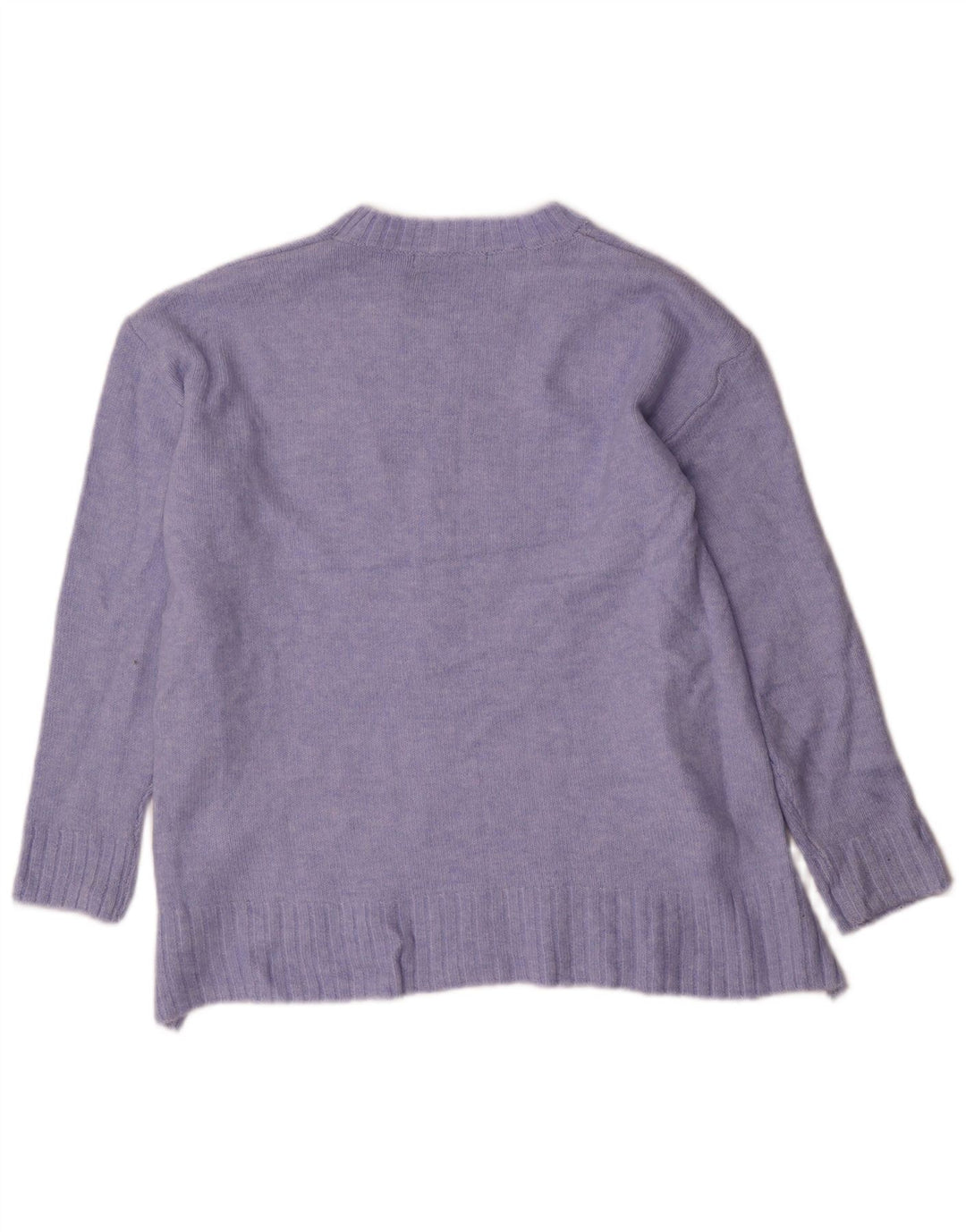 Maglione maglione girocollo da donna Marks & Spencer UK 14 Acrilico blu medio