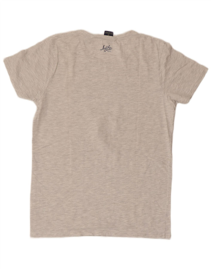 T-shirt grafica da uomo SCOTCH & SODA Top piccola in cotone grigio