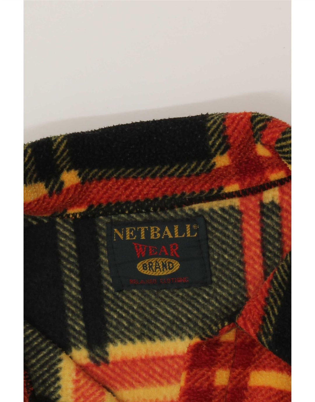 Camicia in pile vintage da uomo grande scozzese multicolore