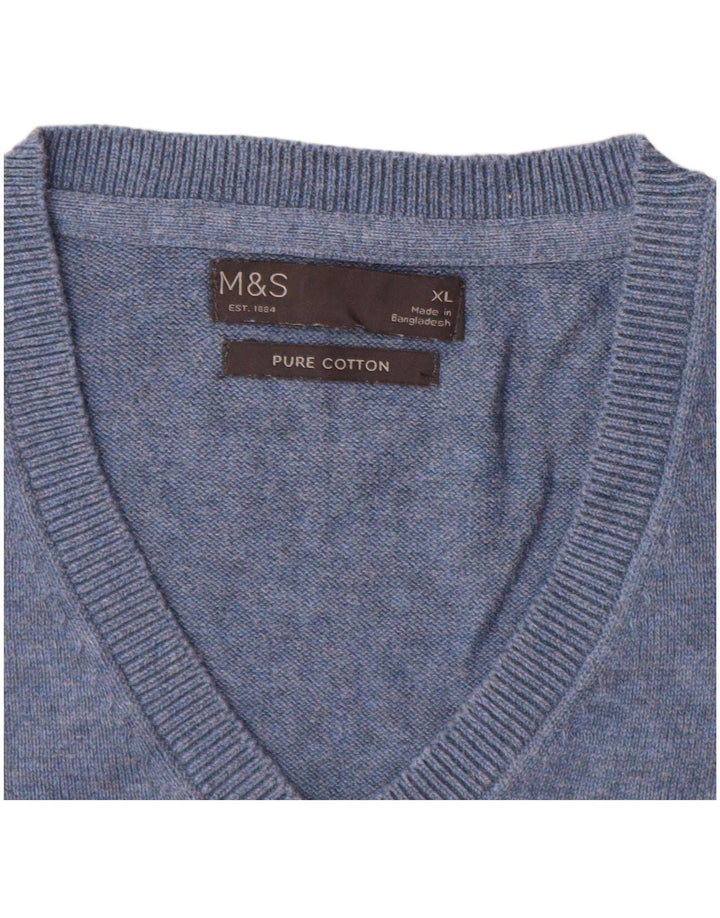 Canotta da uomo Marks & Spencer XL in cotone blu