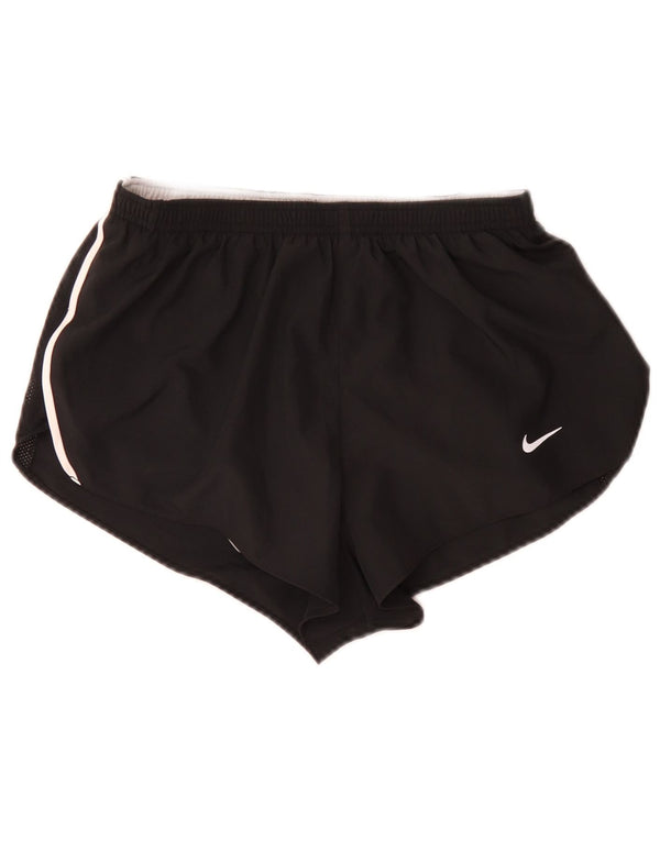 Nike Womens Dri Fit Sport Shorts UK 8 Small Black Polyester