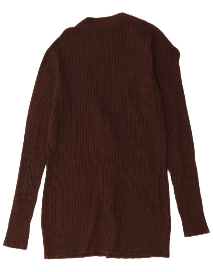 Maglione cardigan da donna Zara UK 16 grande marrone