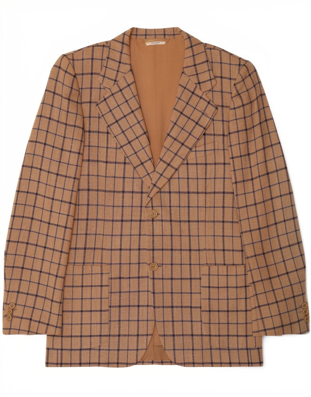 Giacca blazer da uomo a 2 bottoni Cerruti 1881 IT 54 2XL Beige a quadri classico