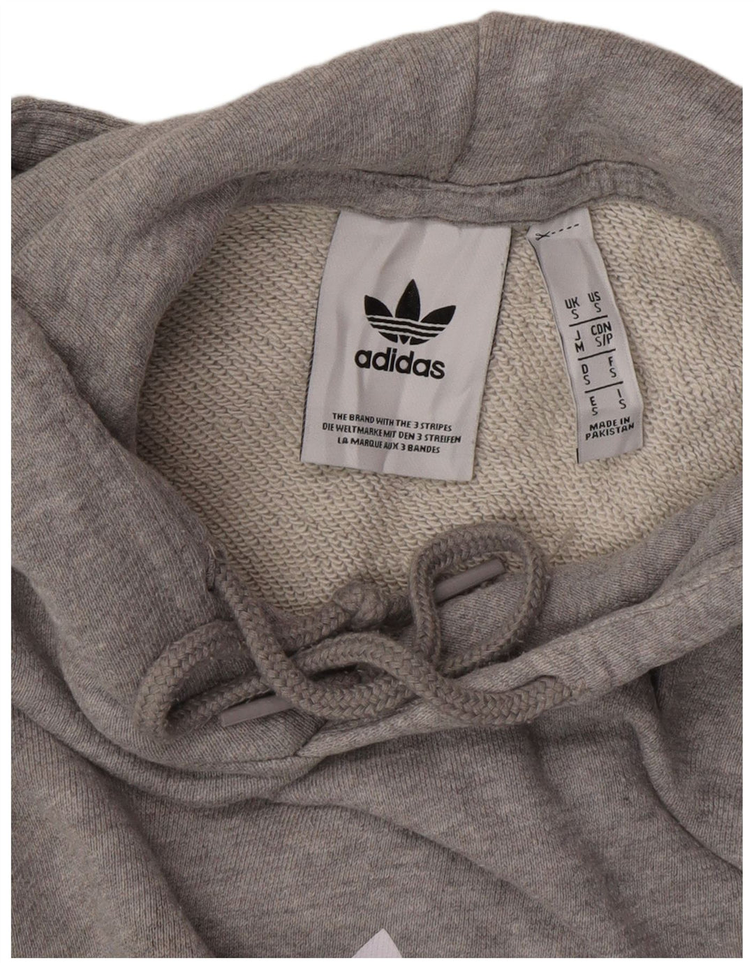 ADIDAS Mens Graphic Hoodie Jumper Small Grey Cotton