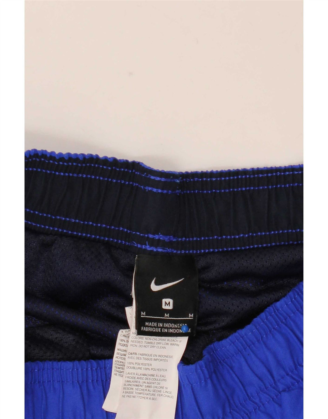 Pantaloncini sportivi Nike da uomo in poliestere blu medio