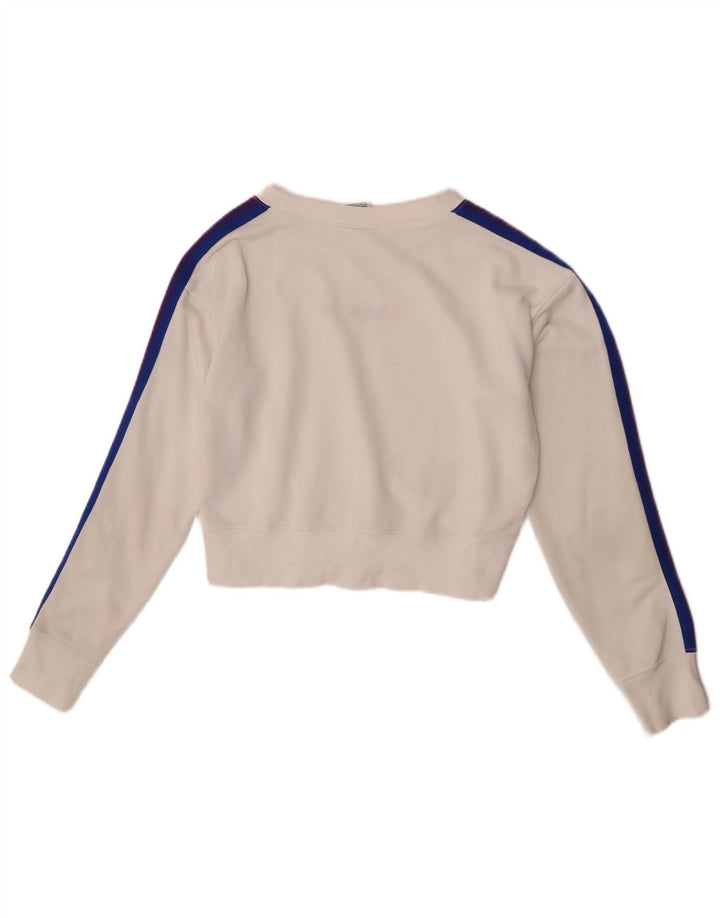Felpa corta da donna Champion UK 14 cotone bianco sporco medio