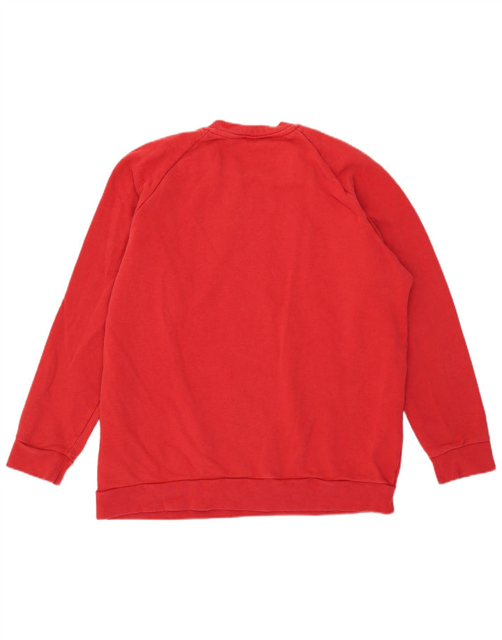 Felpa grafica da uomo Adidas Felpa grande in cotone rosso