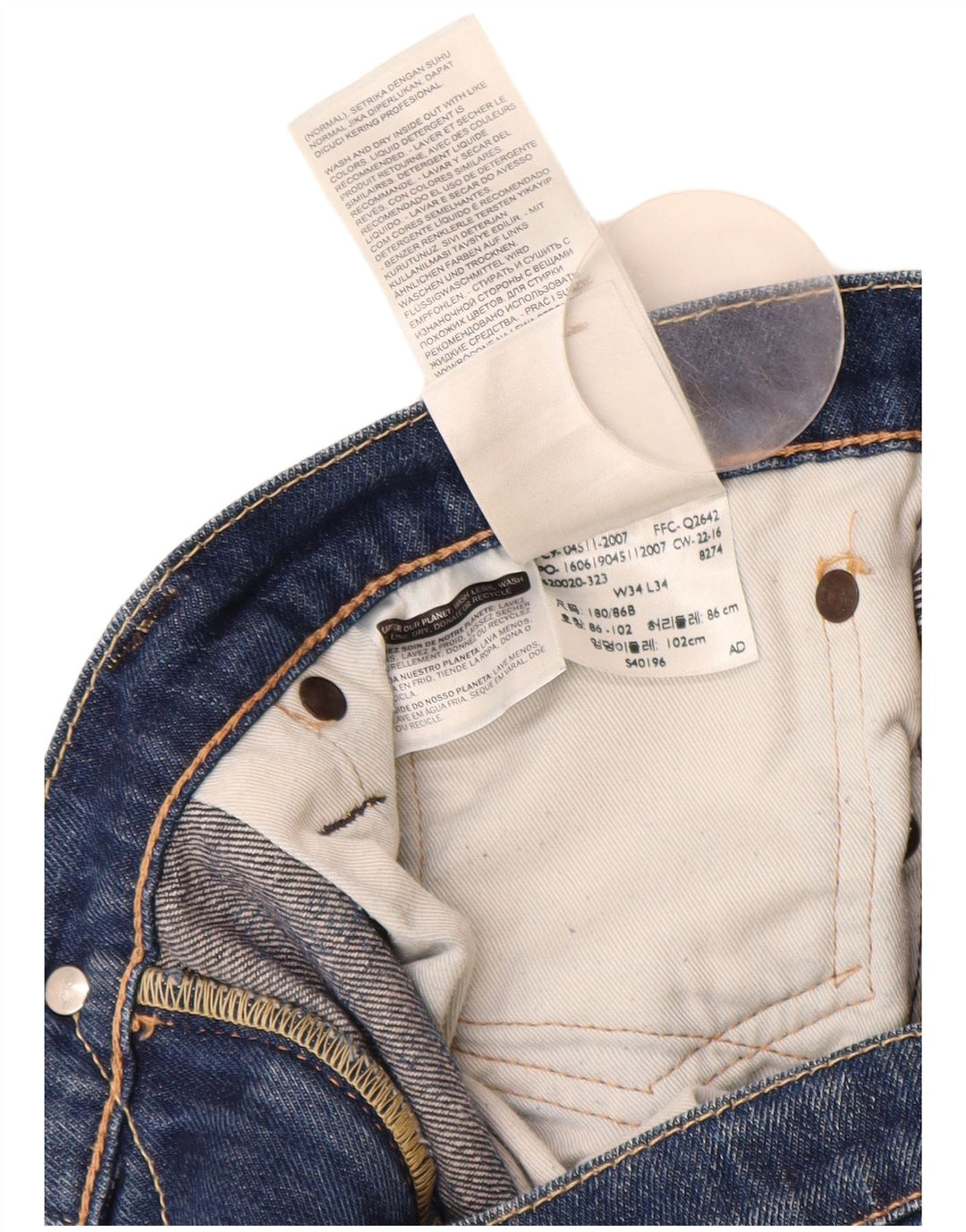 Jeans Levi's Uomo 511 Slim W34 L30 Cotone Blu