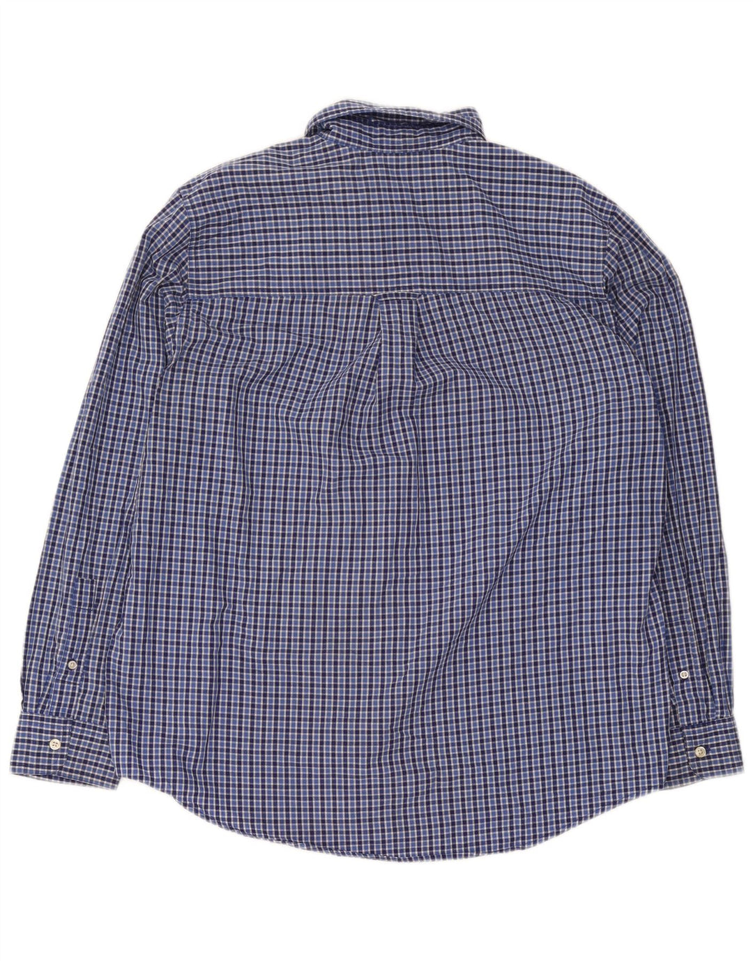 Chaps Camicia da uomo Easy Care, cotone a quadri blu grandi