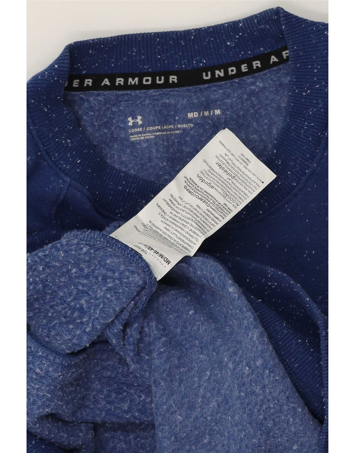 Felpa da uomo Under Armour Maglione in cotone chiazzato blu medio