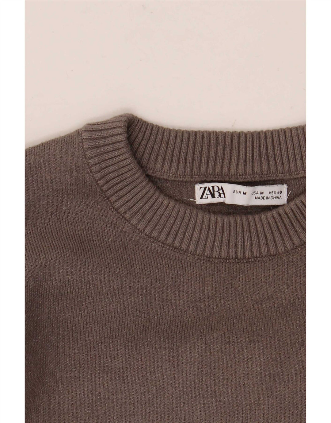 Maglione maglione girocollo da uomo Zara grigio medio