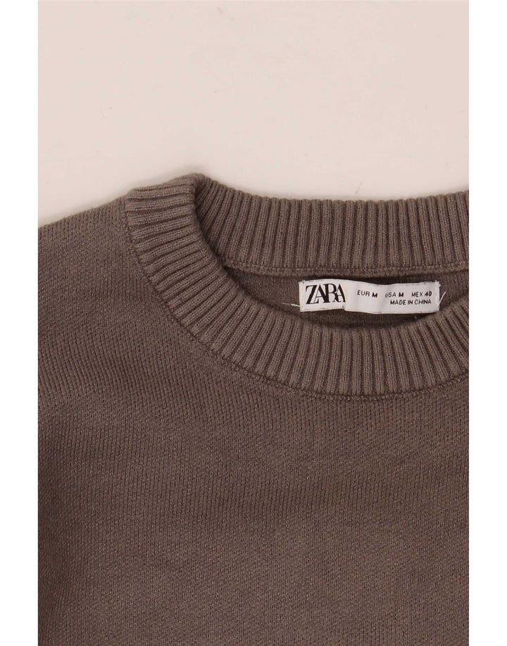 Maglione maglione girocollo da uomo Zara grigio medio