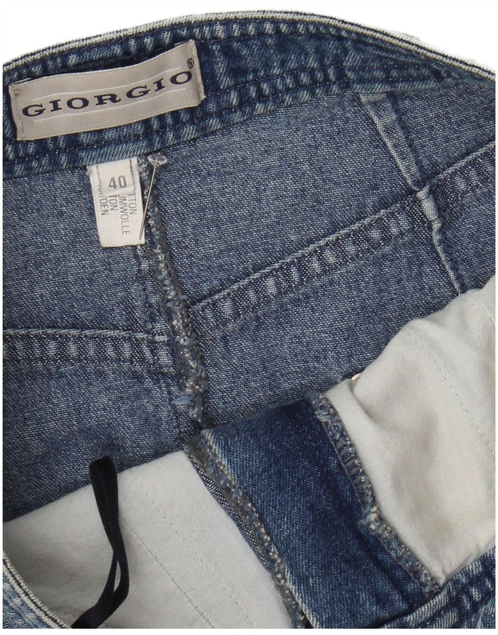 Gonna di jeans vintage da donna EU 40 media W28 cotone blu