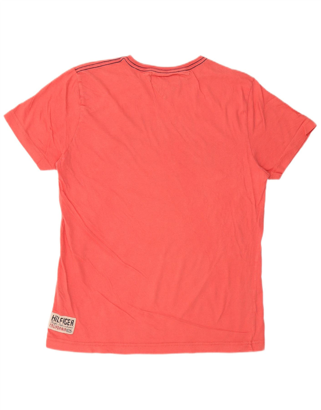 TOMMY HILFIGER T-shirt grafica da uomo Top in cotone rosa medio