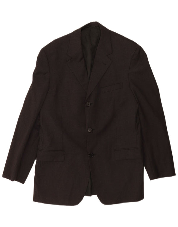 Giacca blazer da uomo a 3 bottoni Cerruti 1881 IT 50 Large in lana nera