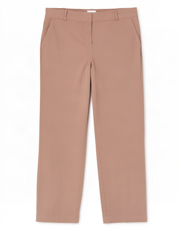 Pantaloni chino dritti da donna Reiss UK 12 Medium W32 L32 Tencel beige