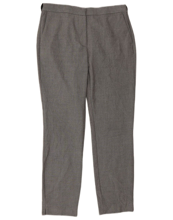 Pantaloni chino affusolati da donna Zara medi W30 L28 poliestere a quadri grigi