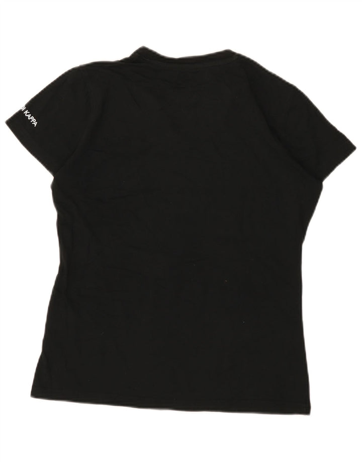 T-shirt da donna Kappa Top UK 12 medio nero cotone