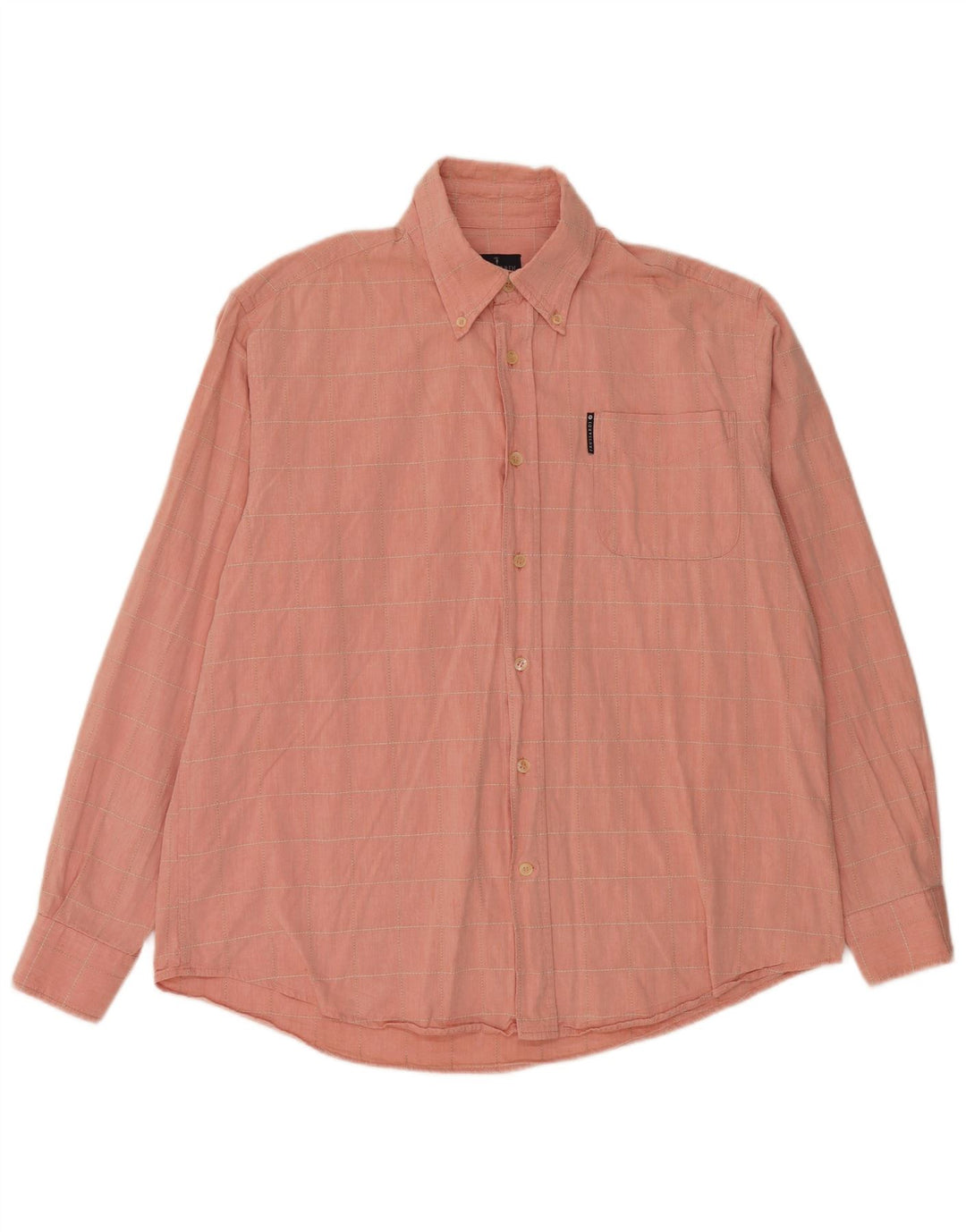 TRUSSARDI JEANS Camicia Uomo A Quadri Grandi Rosa In Cotone