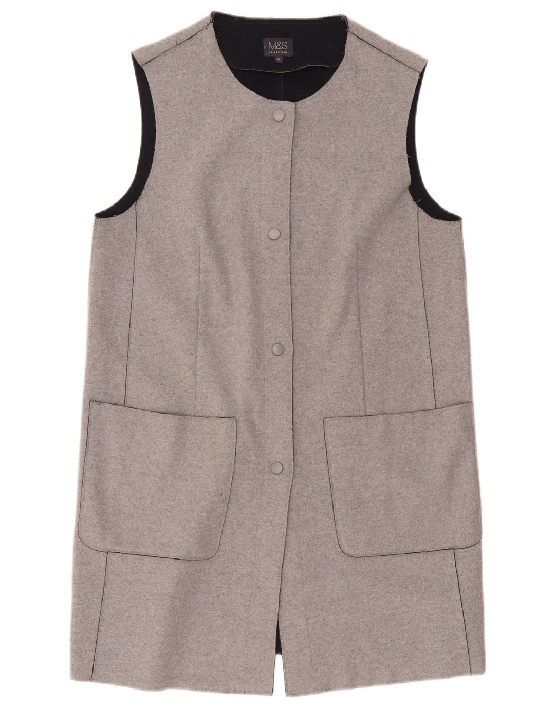 Maglione cardigan lungo da donna Marks & Spencer UK 14 Grigio medio